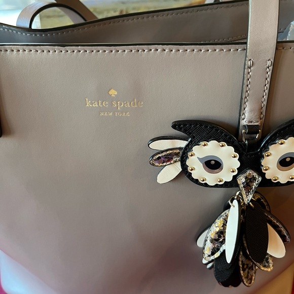 Kate Spade Gray Tote with Owl Accent